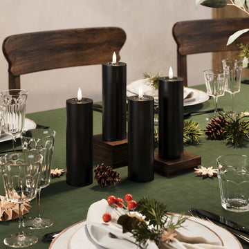 LED -plokktuled Ø 5 x 15 cm Must - 4 tk