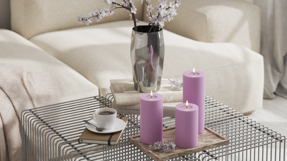 Naturlig tro LED Blockljus Med WetLook ™ -design