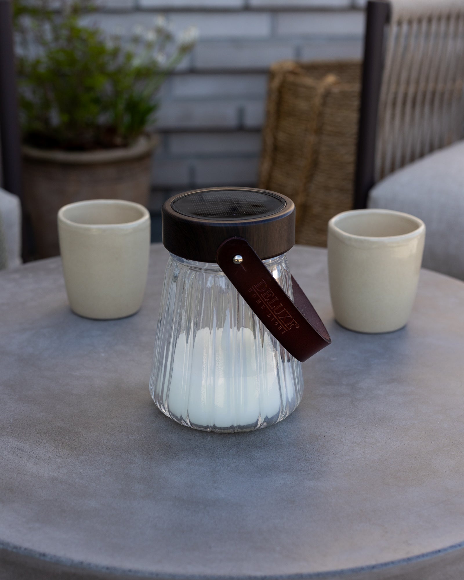 Deluxe Homeart LED-klaasist latern 13cm LED-laternad 2