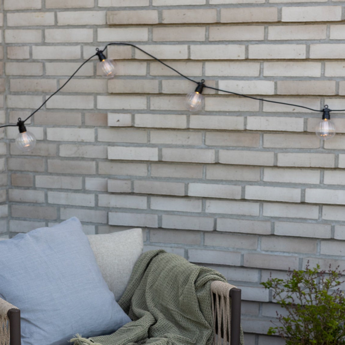 Deluxe Homeart Exkluzivní pruhovaný světelný řetěz Ø6 startovací sada Světelný řetěz 3