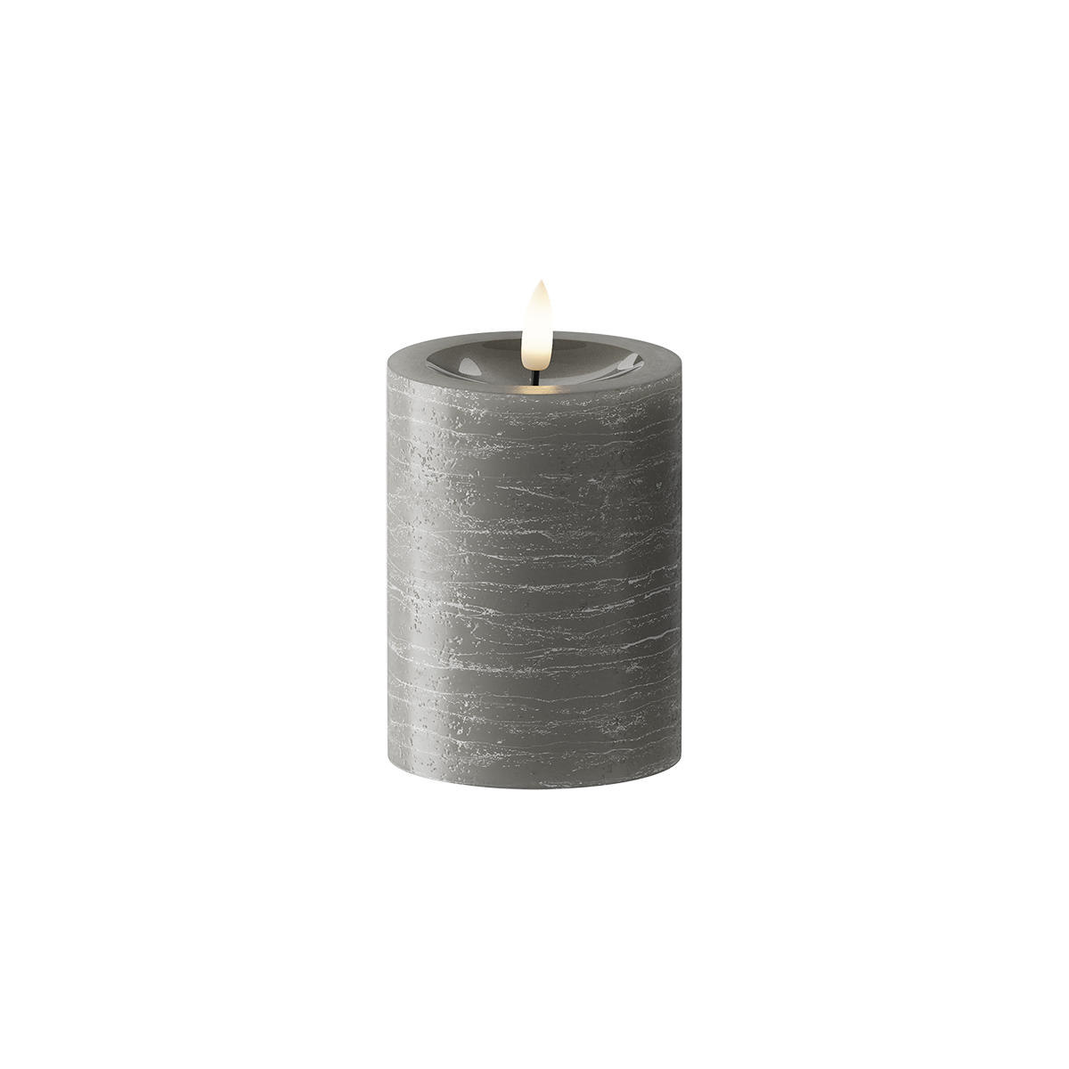 LED Blockljus Ø 7,5 x 10 cm Mörkgrå