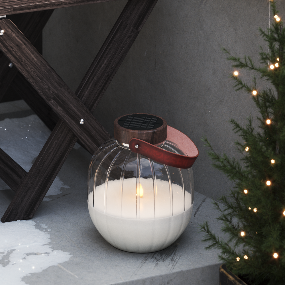Deluxe Homeart Lanterna LED de vidro 20cm Lanternas LED 1