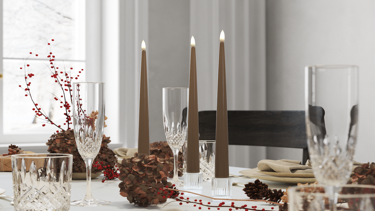 LED Ljus Med Lack Med naturtro LED flamma