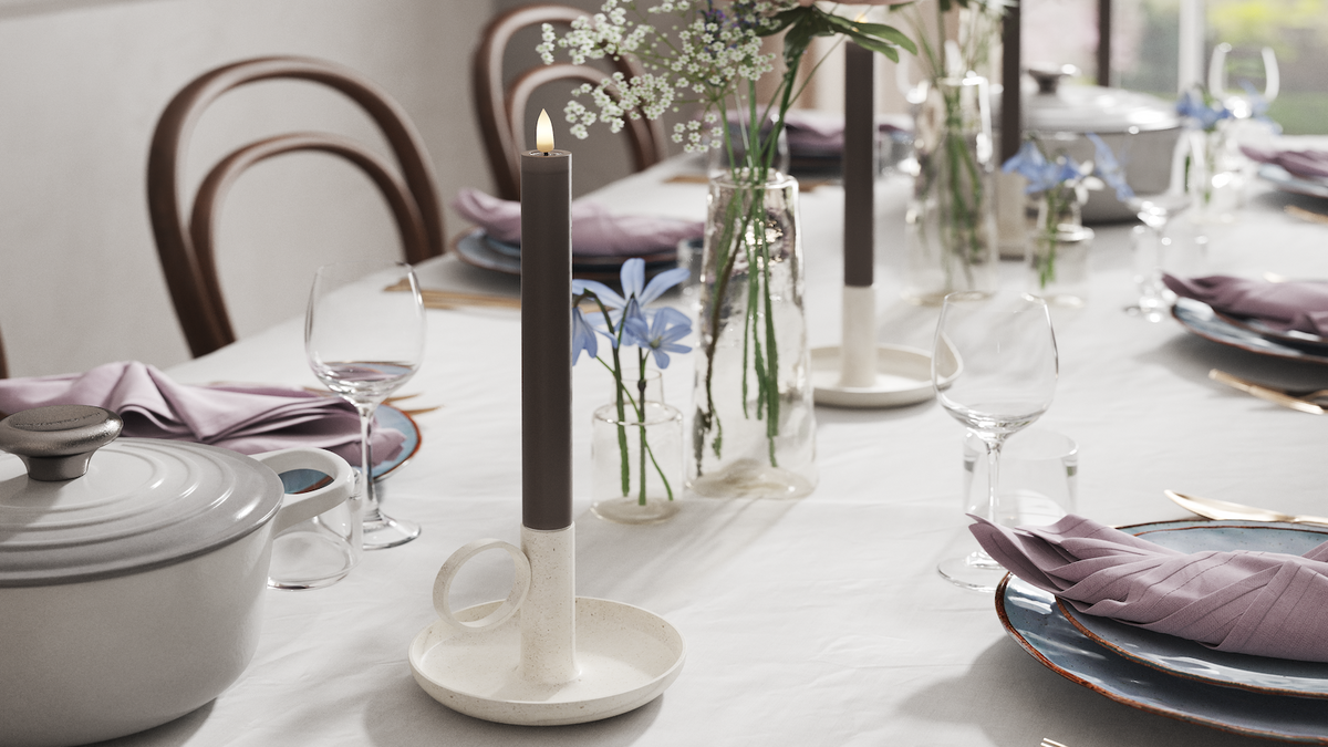 LED de vida real Vela fina Com design wetlook ™