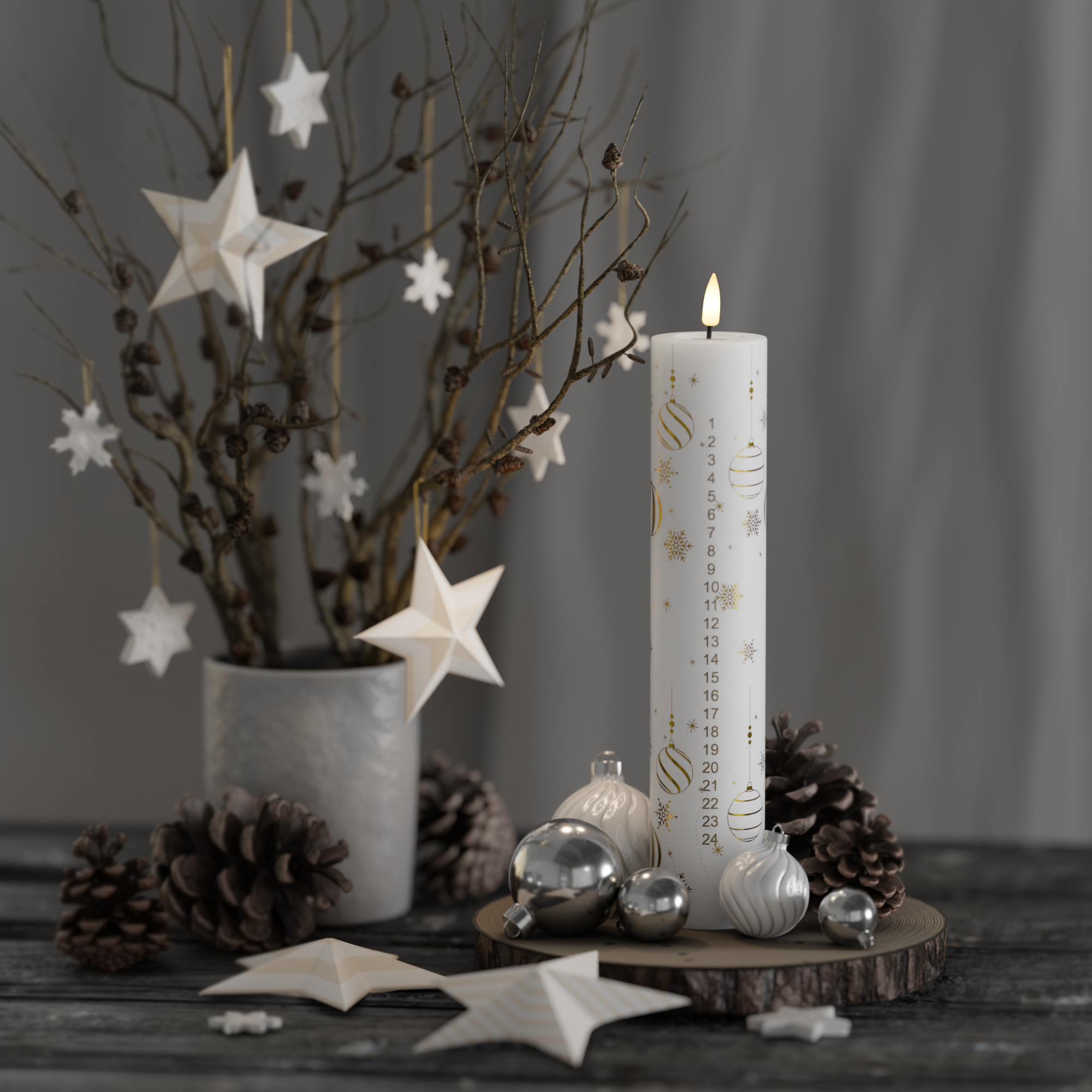 Deluxe Homeart Luz LED Calendário - Natal Dourado 4