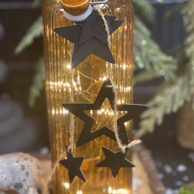 Dekorsnöre med stjärnor 1m"Svart" Deluxe Homeart 1