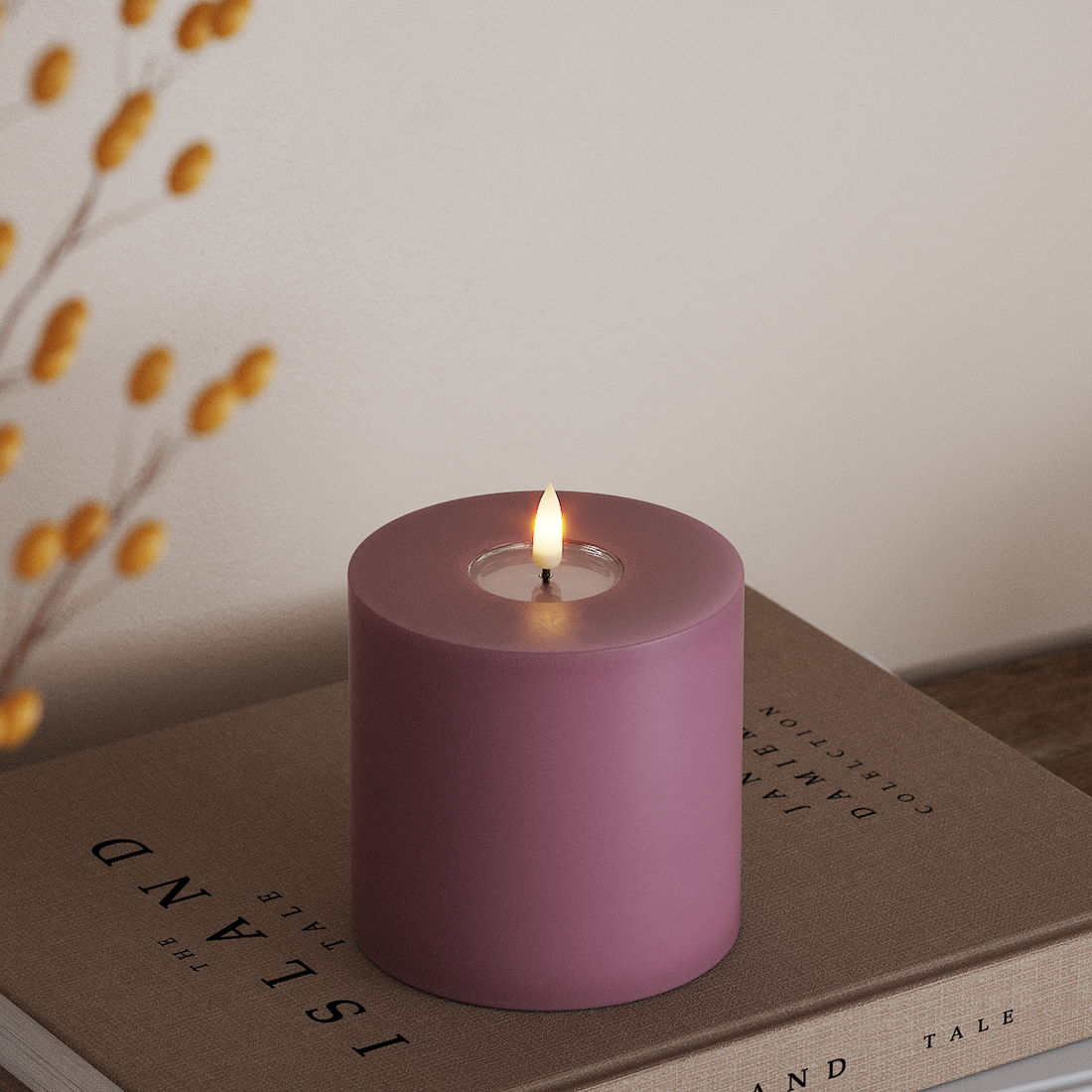 Deluxe Homeart LED plokkvalgusti Ø 10 x 10 cm Helelilla LED-ploki tuli 4