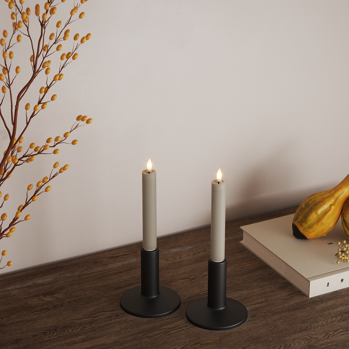 Deluxe Homeart Korunka LED 2 ks, Ø 2 x 15 cm Písková LED korunkové světlo 3