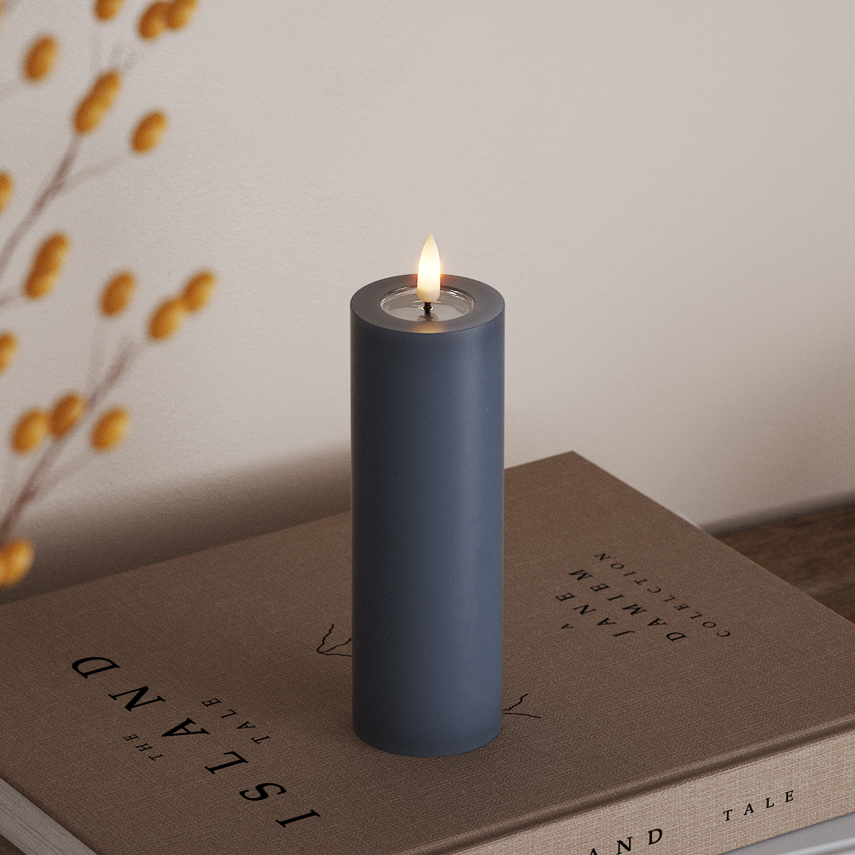 Deluxe Homeart LED plokkvalgusti Ø 5 x 15 cm Jääsinine LED-ploki tuli 3