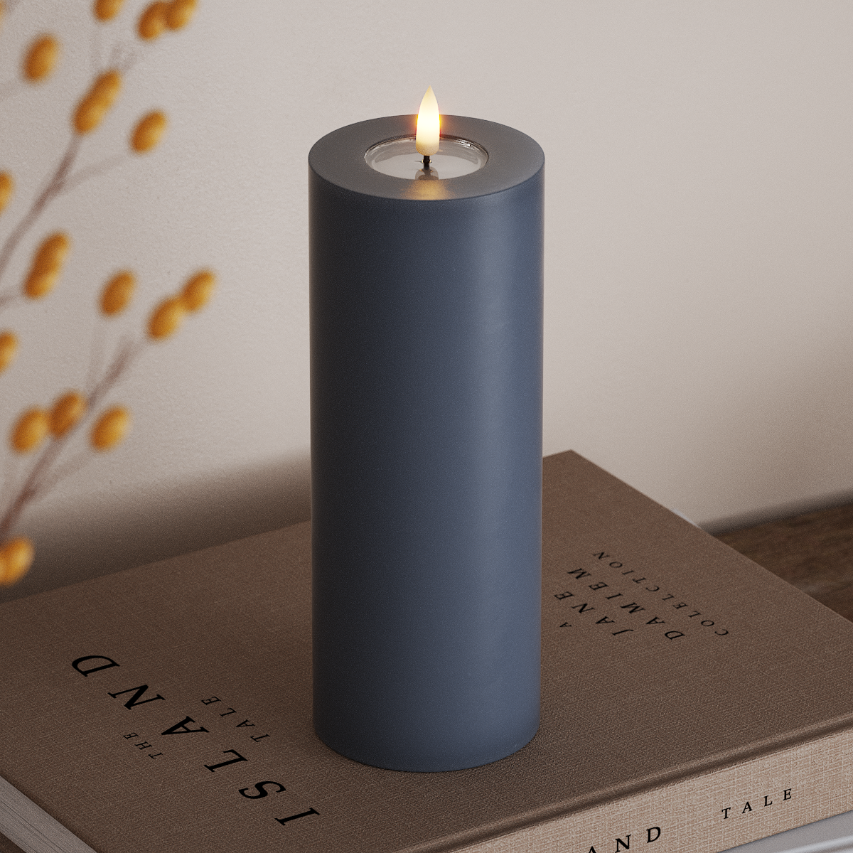 Deluxe Homeart LED blokové světlo Ø 7,5 x 20 cm Ledově modrá LED blokové světlo 3