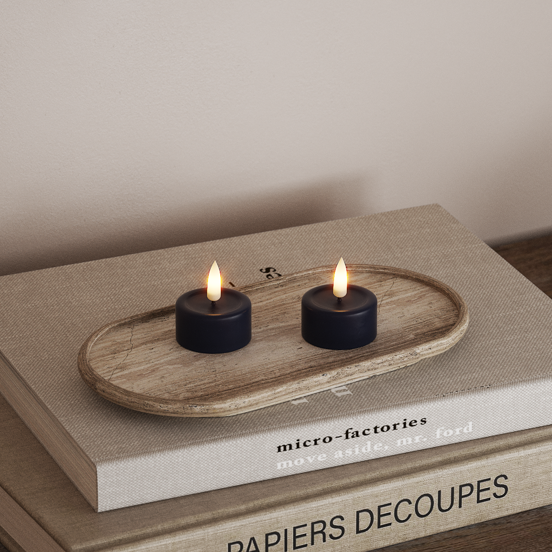 Deluxe Homeart LED Fyrfadslys 2 stk. Kongeblå LED fyrfadslys 4