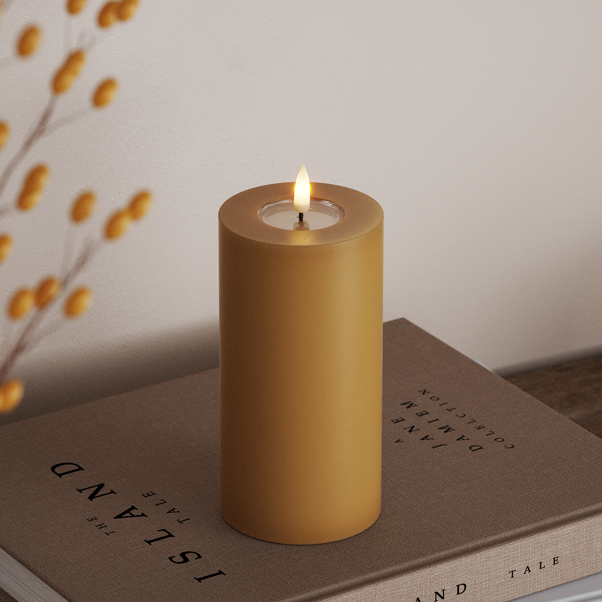 Deluxe Homeart LED blokové světlo Ø 7,5 x 15 cm Kariová LED blokové světlo 3