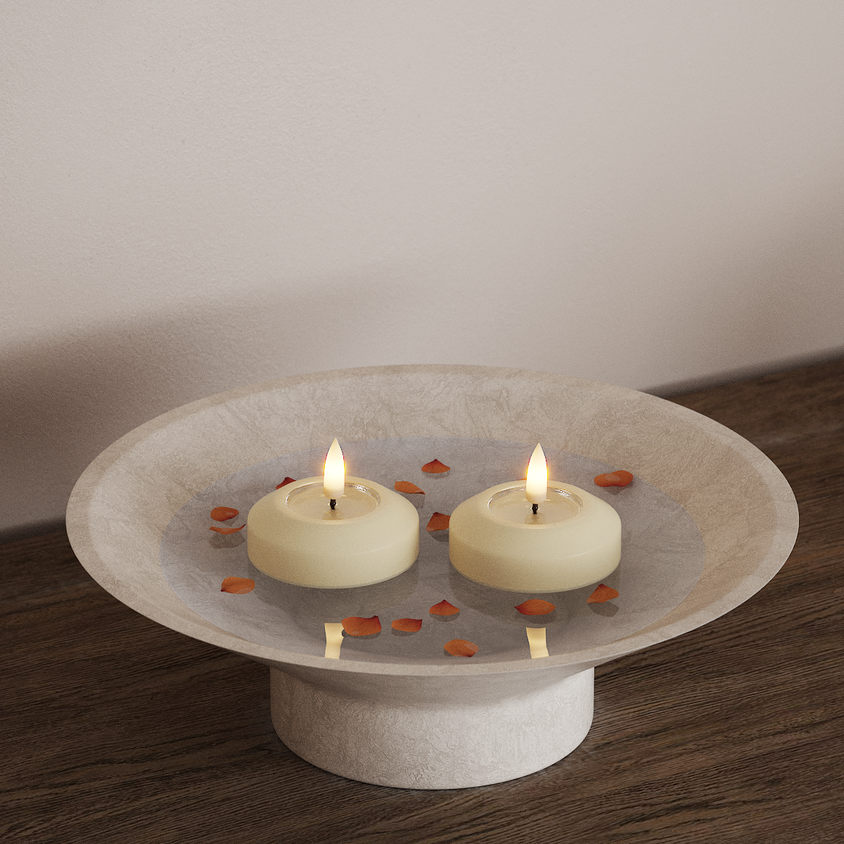 Deluxe Homeart LED Flytelys Ø 6,1 cm 2 stk Krem LED flytende lys 3