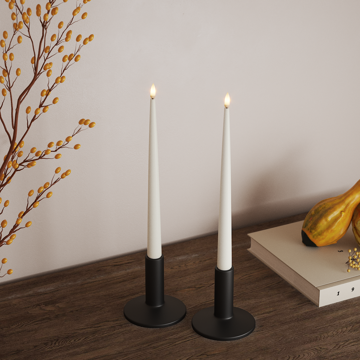 Deluxe Homeart Lakiga LED küünlavalgus, 2 tk 28 cm Valge LED küünlavalgus 3