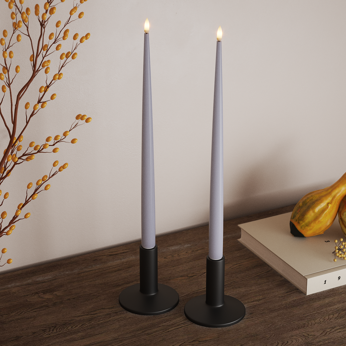 Deluxe Homeart Lakiga LED küünlavalgus, 2 tk 38 cm Tolmune sinine LED küünlavalgus 3