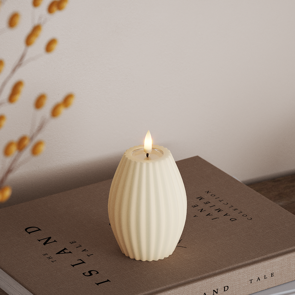 Deluxe Homeart LED soonvalgusti D 7,5 x K 10 cm Kreem LED-soonte tuli 3