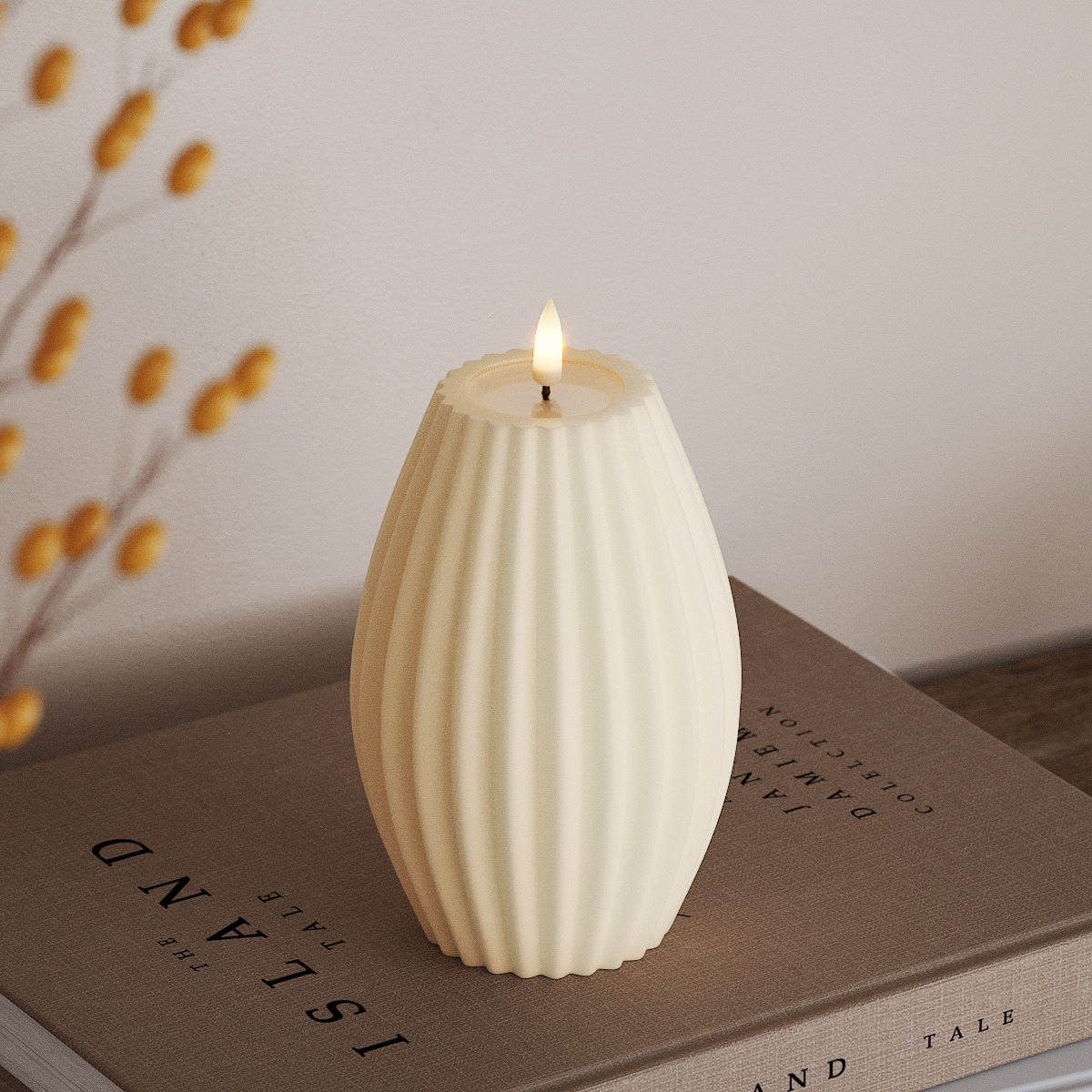 Deluxe Homeart LED soonvalgusti D 10 x K 15 cm Kreem LED-soonte tuli 3