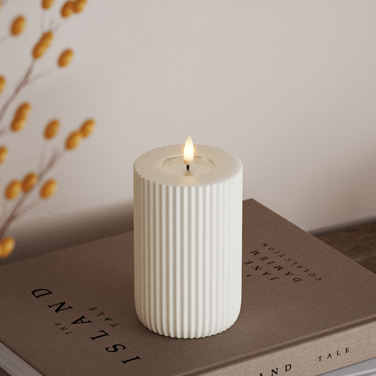 Deluxe Homeart Solid Stripe LED plokkvalgusti Ø 8 X 12,5 cm Valge LED-i kuju 3