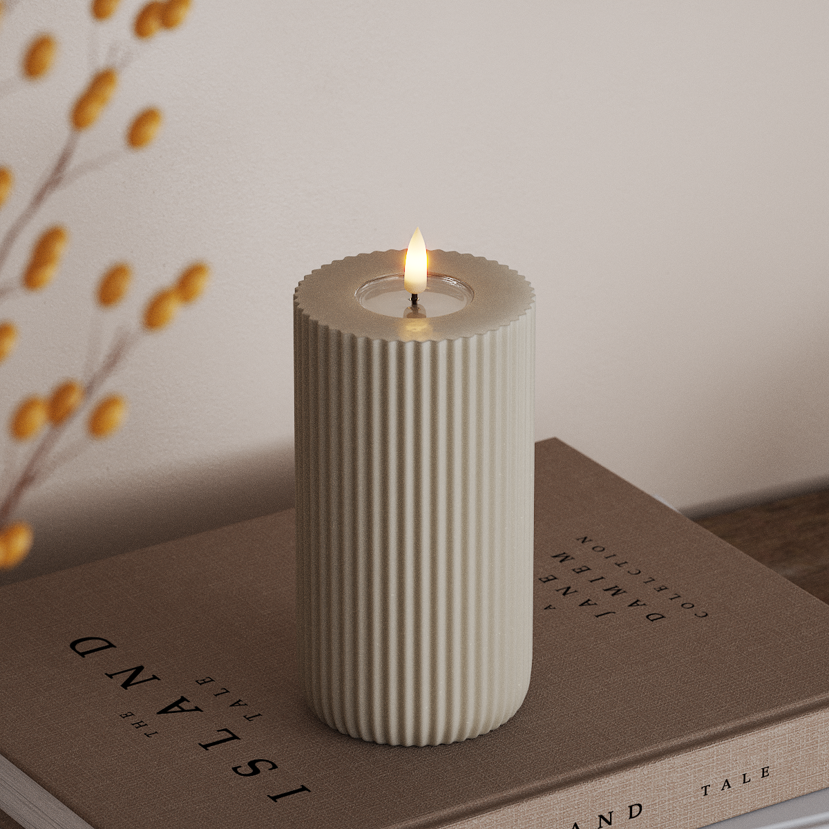 Deluxe Homeart Solid Stripe LED plokkvalgusti Ø 8 X 15 cm Liiva LED-i kuju 3