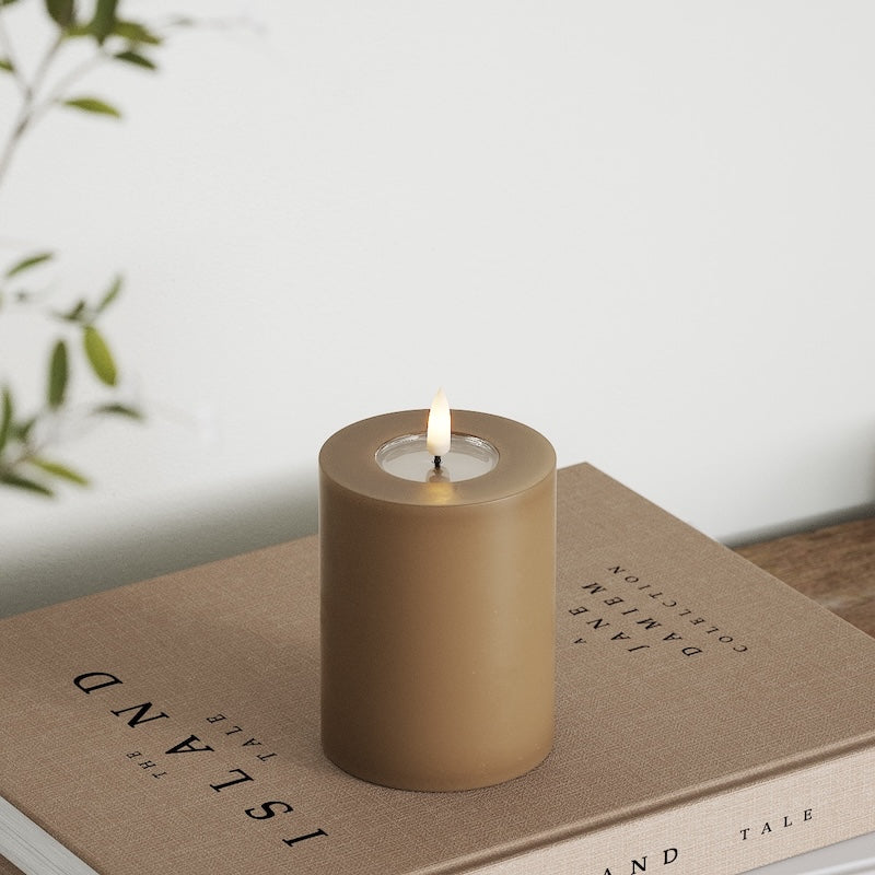 Deluxe Homeart Φωτιστικό μπλοκ LED Ø 7,5 x 10 cm Καραμέλα