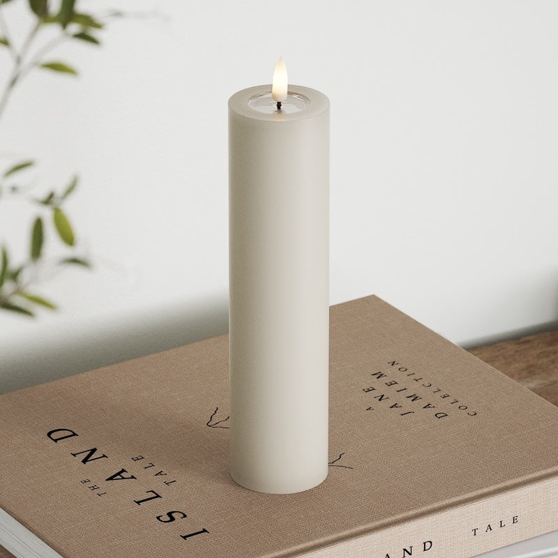 Deluxe Homeart Φωτιστικό μπλοκ LED Ø 5 x 20 cm Άμμος