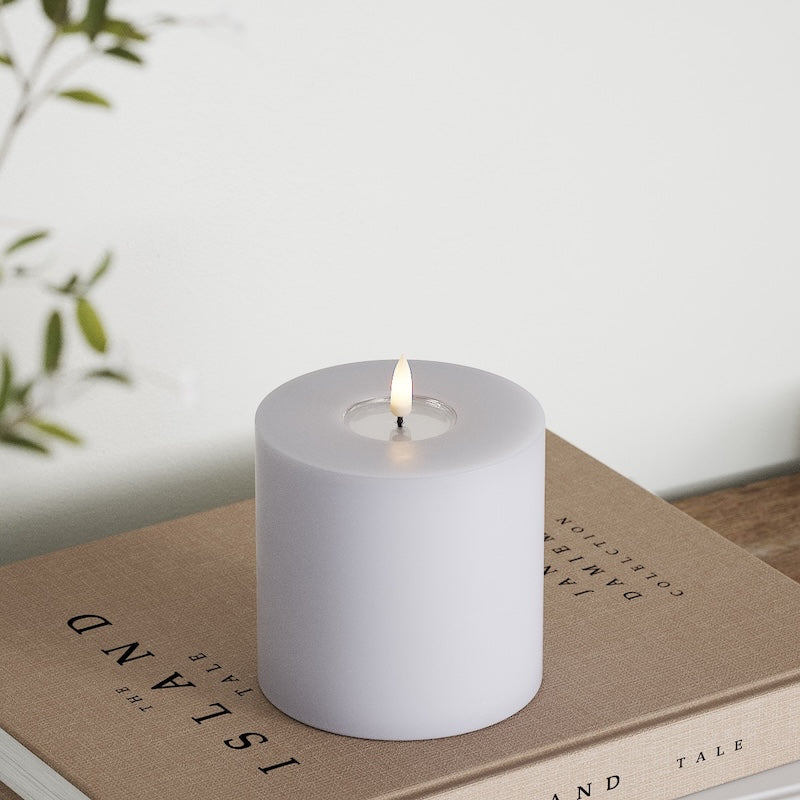 Deluxe Homeart LED blokové světlo Ø 10 x 10 cm Zaprášená modrá