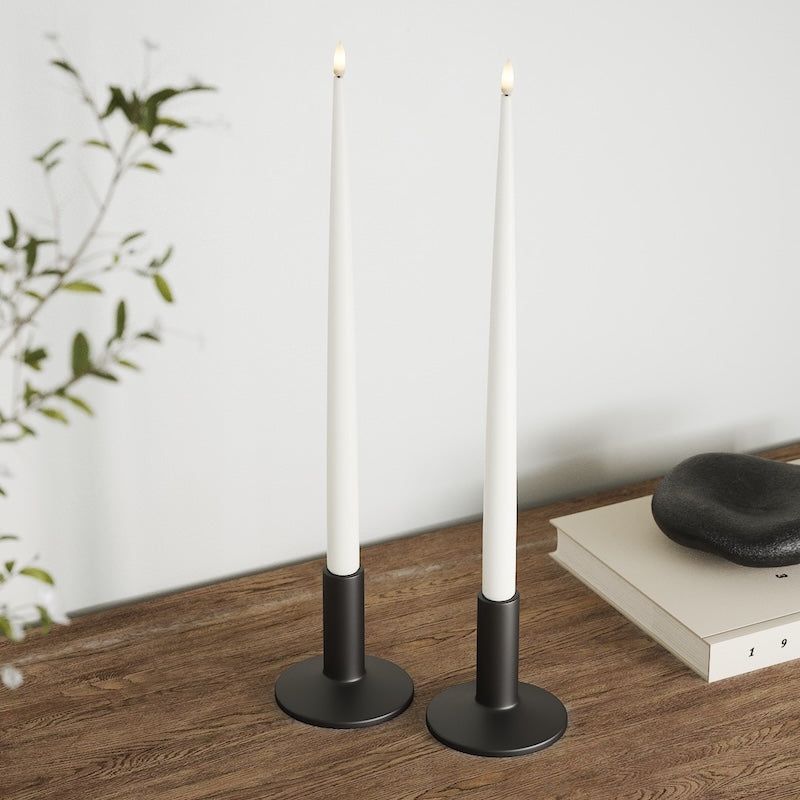 Deluxe Homeart Lakiga LED küünlavalgus, 2 tk 38 cm Valge LED küünlavalgus 2