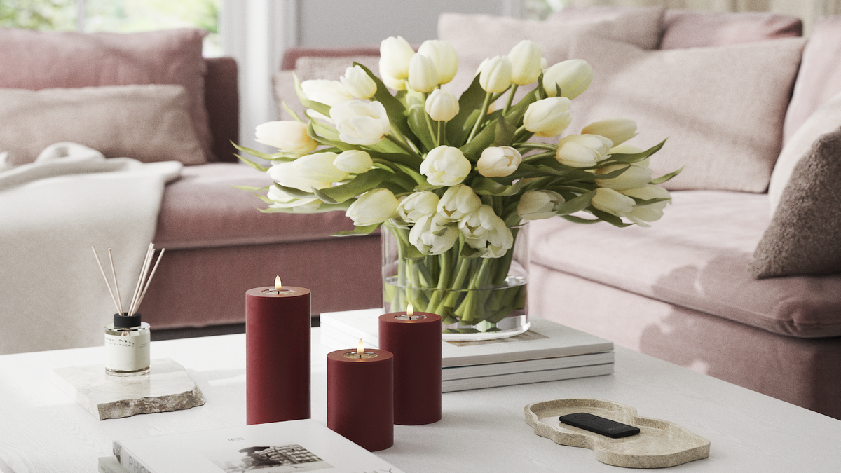 Naturlig tro LED Blockljus Med WetLook ™ -design