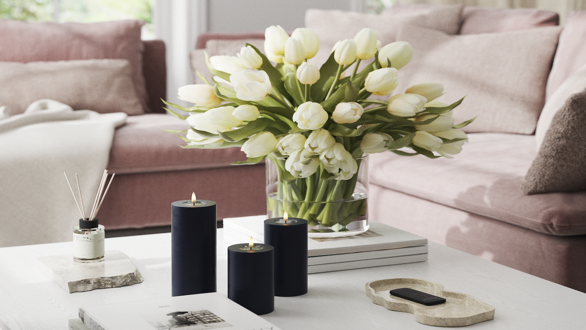 Naturlig tro LED Blockljus Med WetLook ™ -design