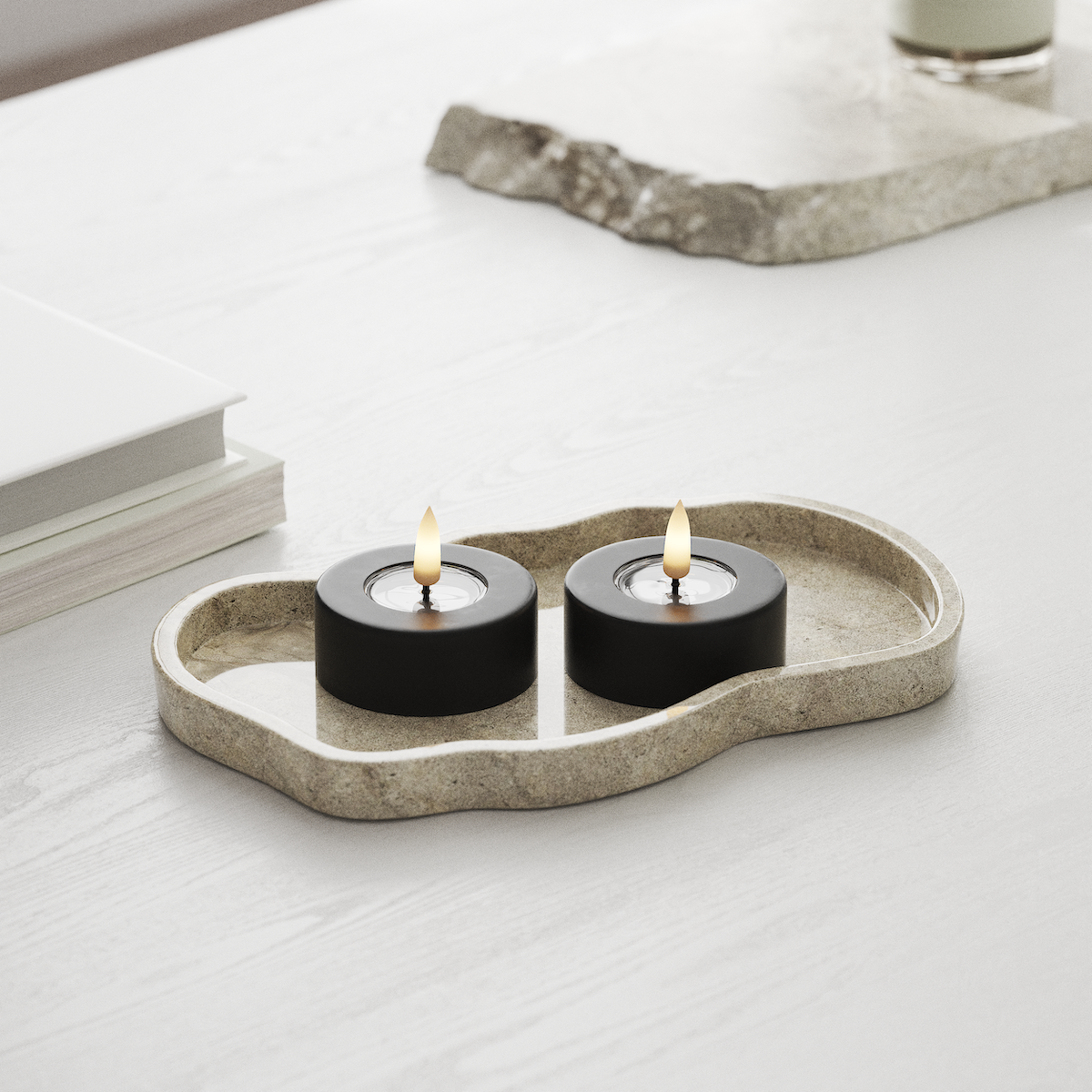 Deluxe Homeart LED Jumbo Värmeljus 2 stycken Large Svart LED jumbo Värmeljus 1