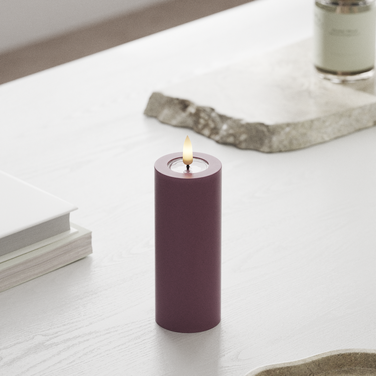 Deluxe Homeart LED plokkvalgusti Ø 5 x 12,5 cm Helelilla LED-ploki tuli 1