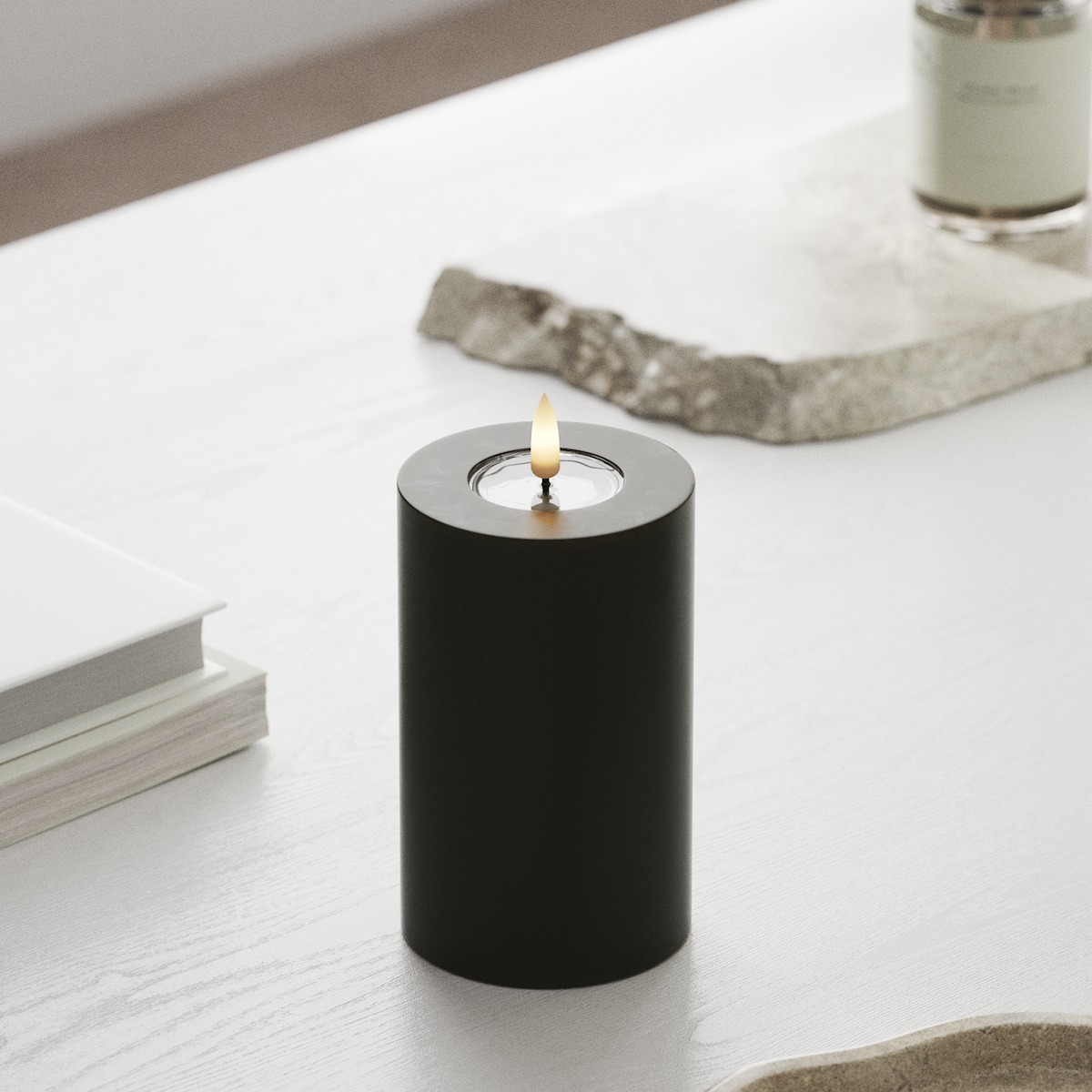 Deluxe Homeart LED plokkvalgusti Ø 7,5 x 12,5 cm Tumeroheline LED-ploki tuli 1