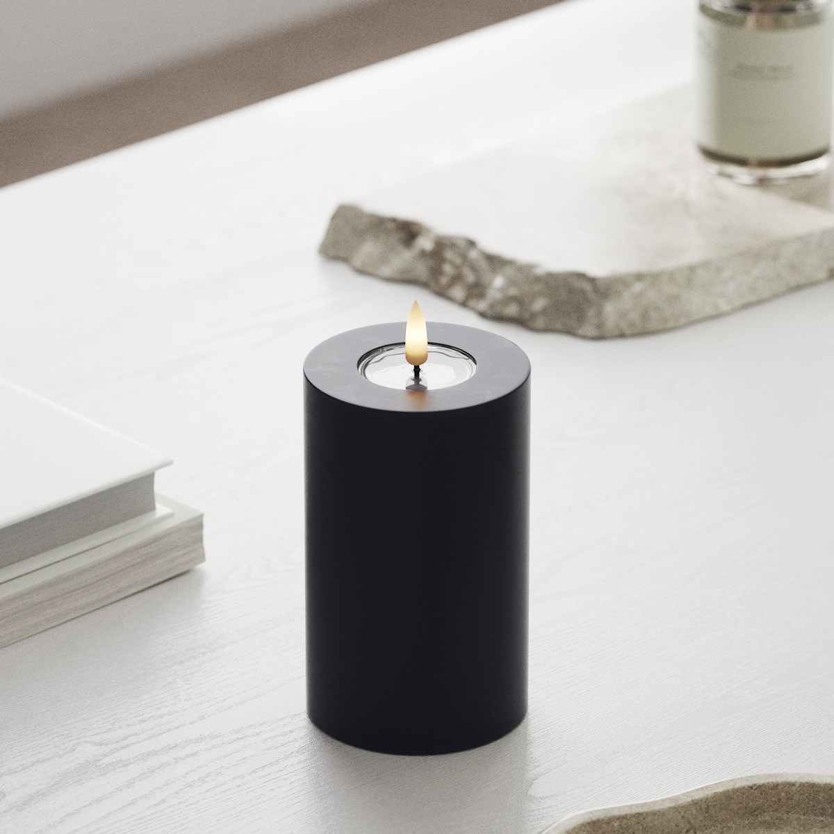 Deluxe Homeart Φωτιστικό μπλοκ LED Ø 7,5 x 12,5 cm Βασιλικό μπλε Φως μπλοκ LED 1