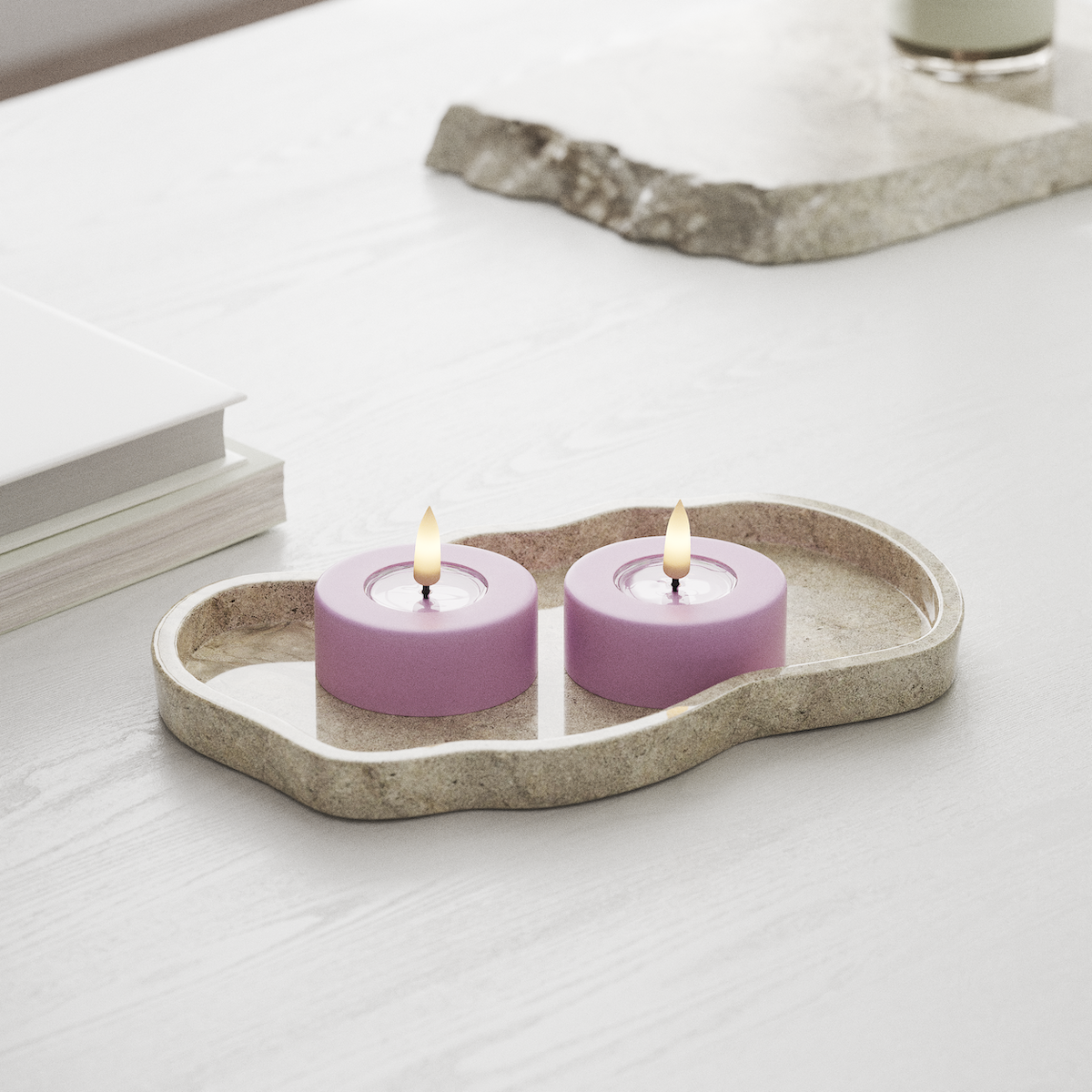 Deluxe Homeart Ρεσώ LED Jumbo 2 τεμ. Μεγάλο Λεβάντα Φωτάκι τσαγιού LED jumbo 1