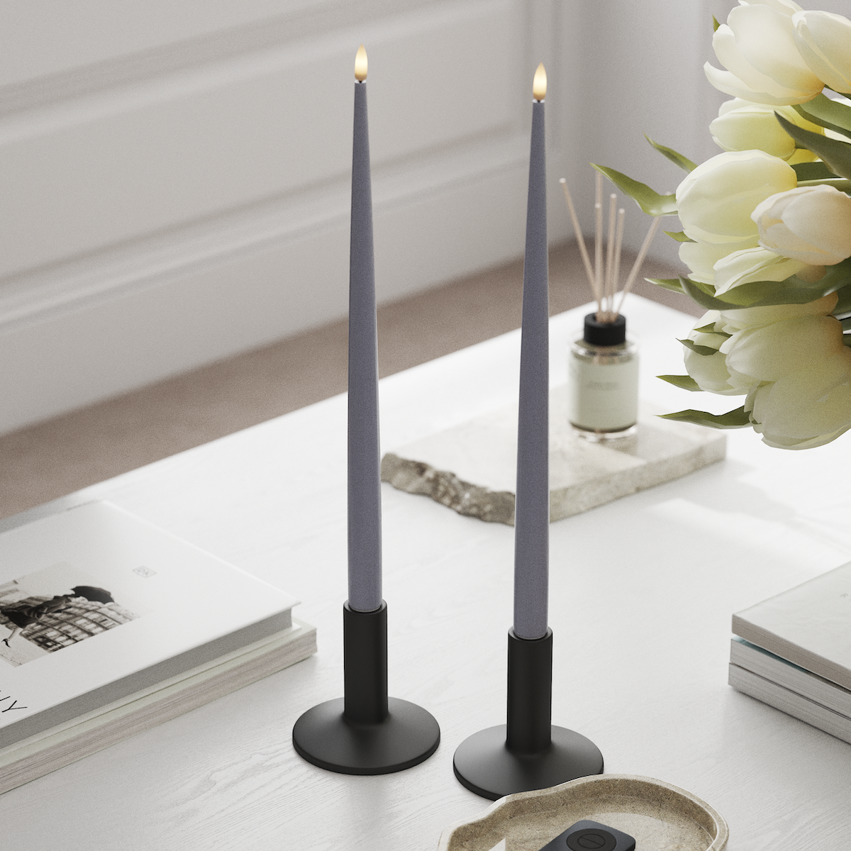 Deluxe Homeart Lakiga LED küünlavalgus, 2 tk 38 cm Tolmune sinine LED küünlavalgus 1