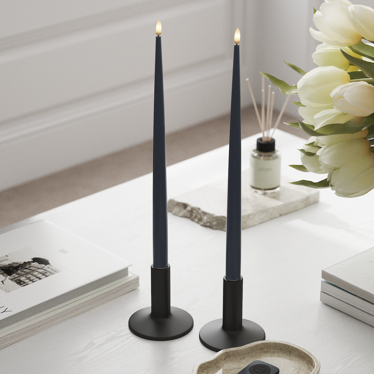 Deluxe Homeart Lakiga LED küünlavalgus, 2 tk 38 cm Jääsinine LED küünlavalgus 1