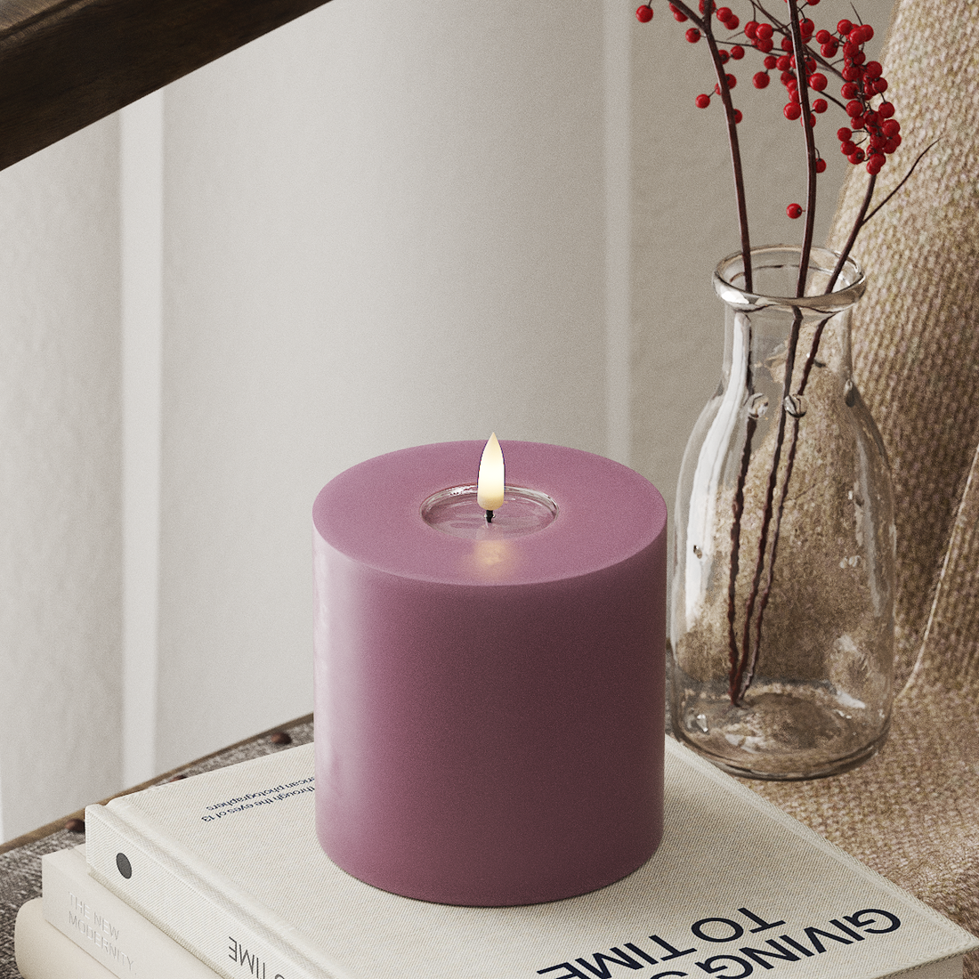 Deluxe Homeart LED plokkvalgusti Ø 10 x 10 cm Helelilla LED-ploki tuli 4