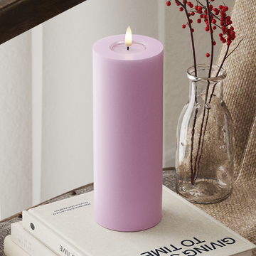 Deluxe Homeart LED Blokklys Ø 7,5 x 20 cm Lavendel LED blokklys 4