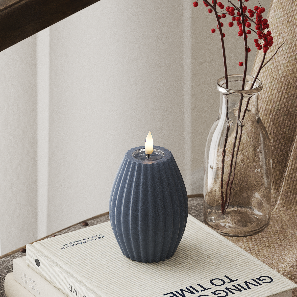 Deluxe Homeart LED Rillet lys D 7,5 x H 10 cm Isblå LED rillelys 4