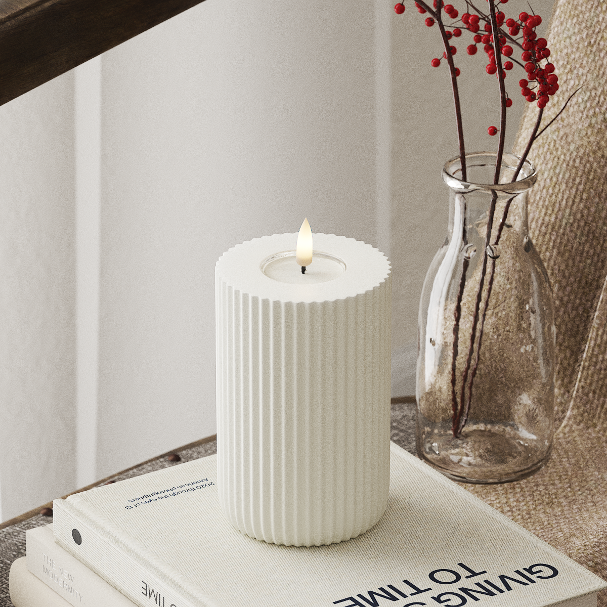 Deluxe Homeart Solid Stripe LED plokkvalgusti Ø 8 X 12,5 cm Valge LED-i kuju 4