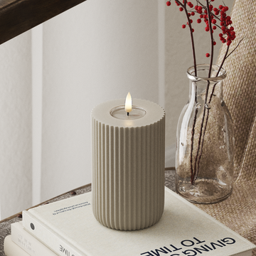 Deluxe Homeart Solid Stripe LED Block Light Ø 8 X 12,5 cm Písková Tvar LED 4