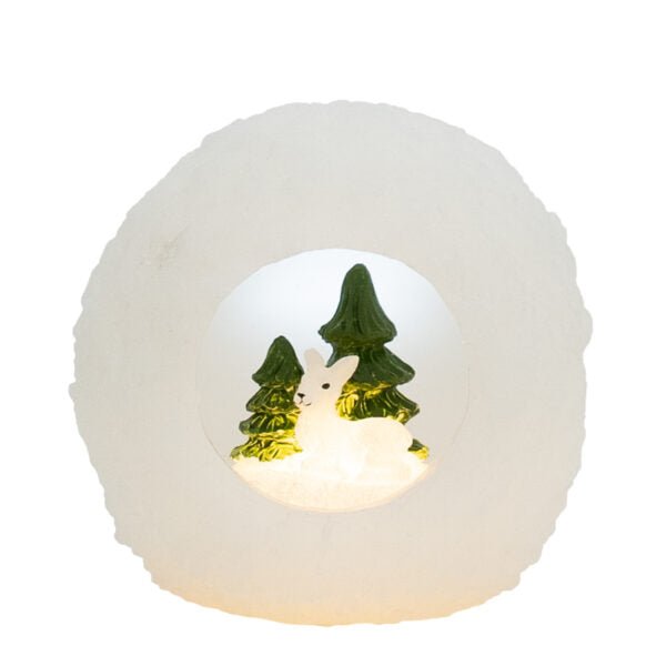 Snekugle med deko 12*12cm Deluxe Homeart 1