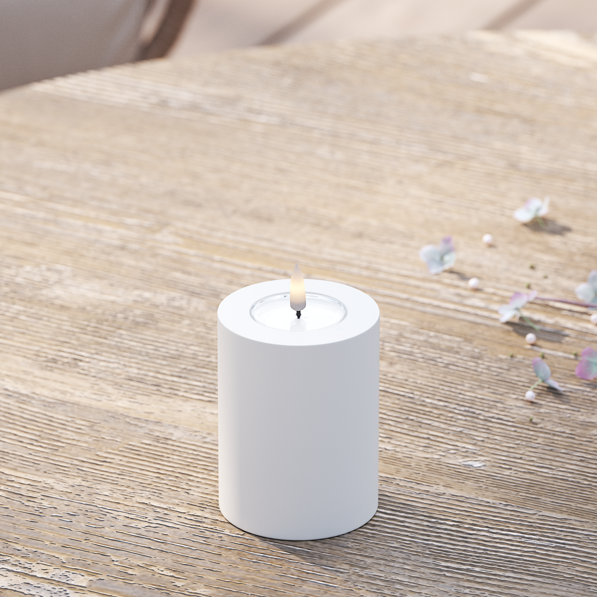 Deluxe Homeart Välis-LED plokkvalgusti Ø 7,5 x 10 cm Valge LED välisvalgusti plokivalgusti 2