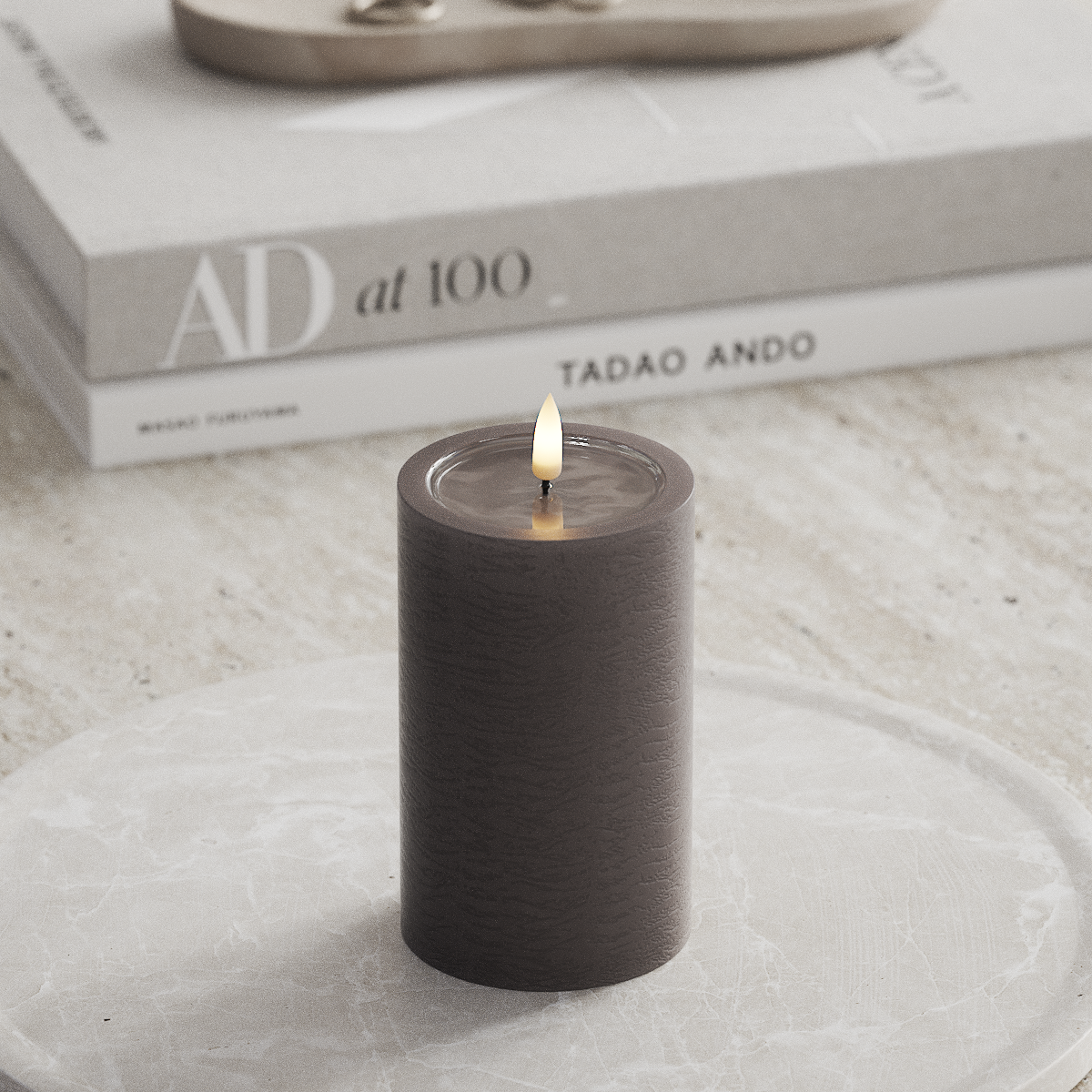 Deluxe Homeart Unique Φωτιστικό μπλοκ LED D 7,5 x 12,5 cm Μόκα unique φως μπλοκ 1