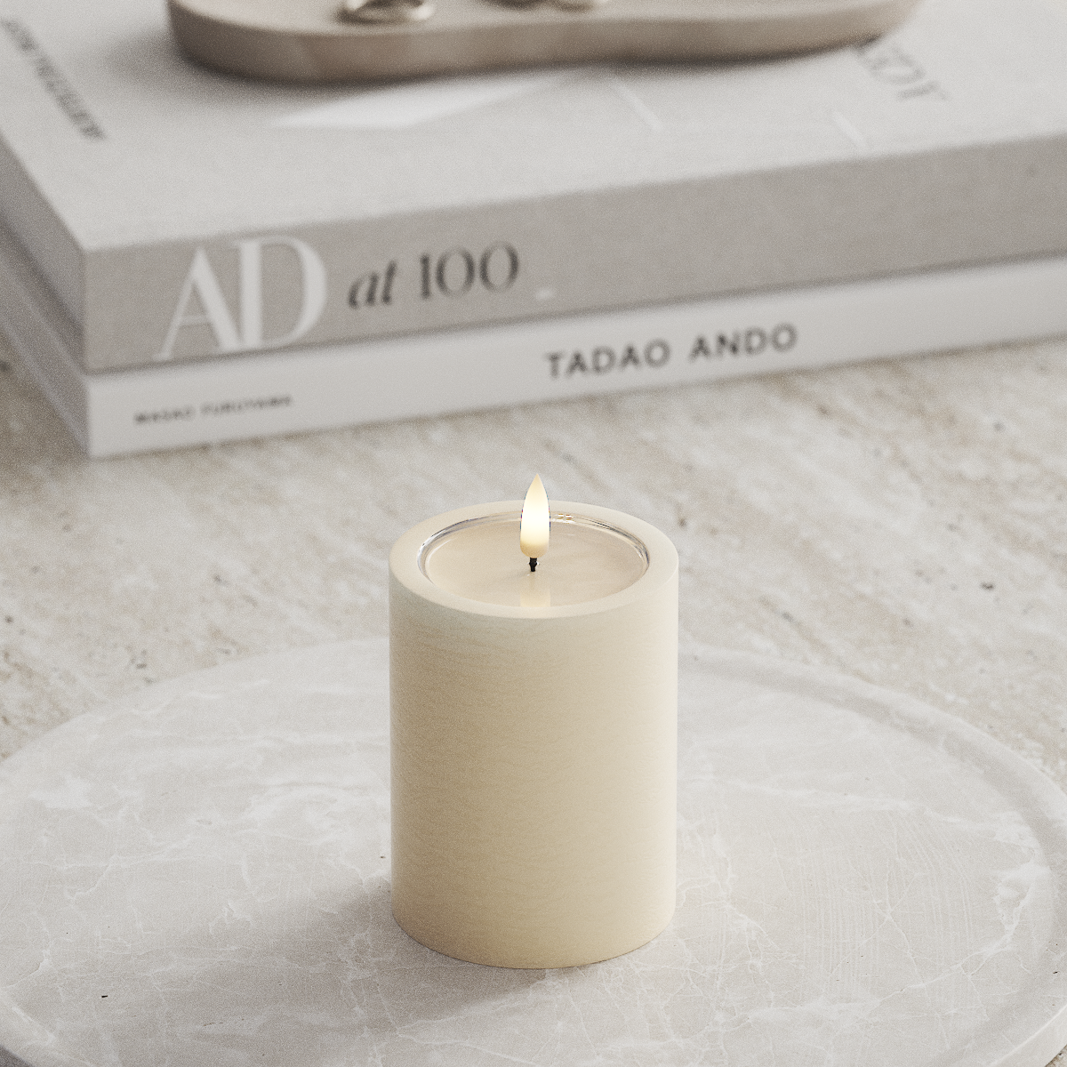 Deluxe Homeart Unique Φωτιστικό μπλοκ LED D 7,5 x 10 cm Κρεμ unique φως μπλοκ 1