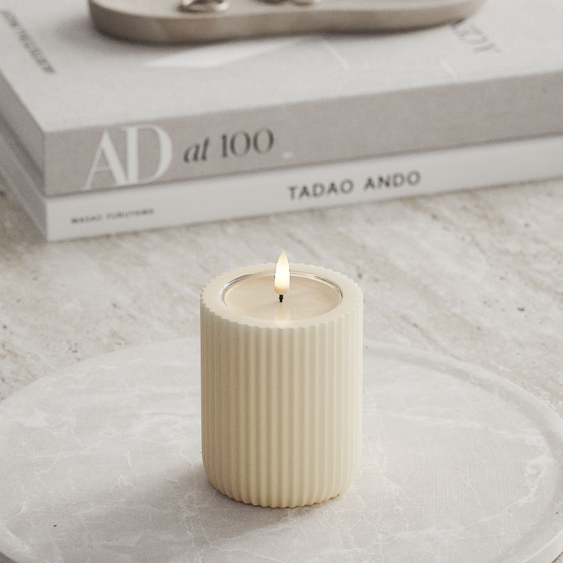 Deluxe Homeart Unique LED Rillelys D 8 x 10 cm Cream unique rillelys 3