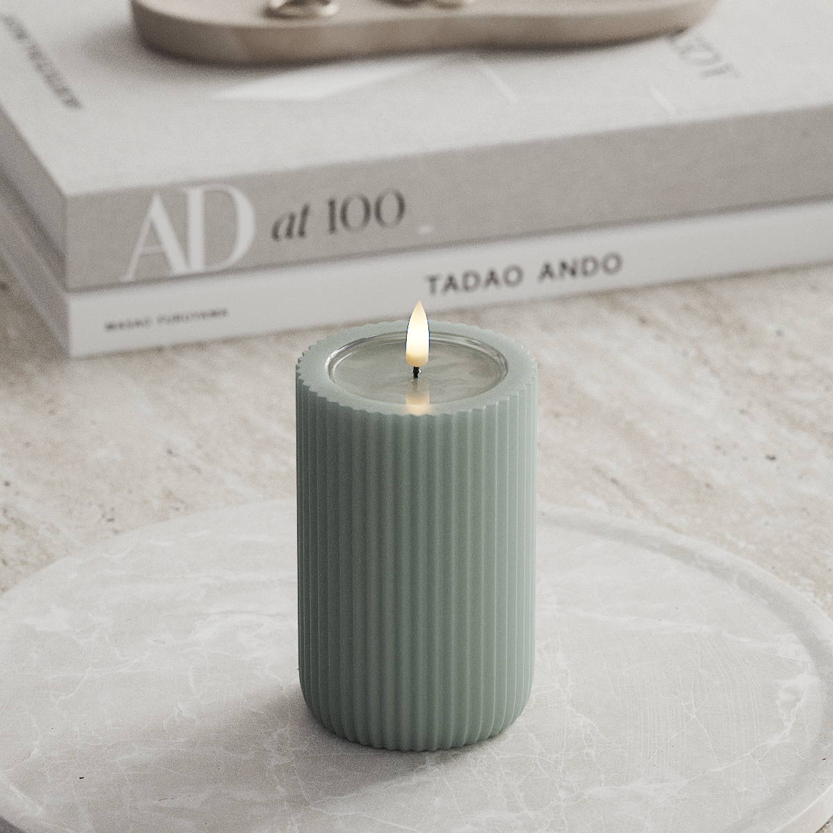 Deluxe Homeart Unique LED drážkové světlo D 8 x 12,5 cm Šalvějově zelená unique drážkové světlo 1