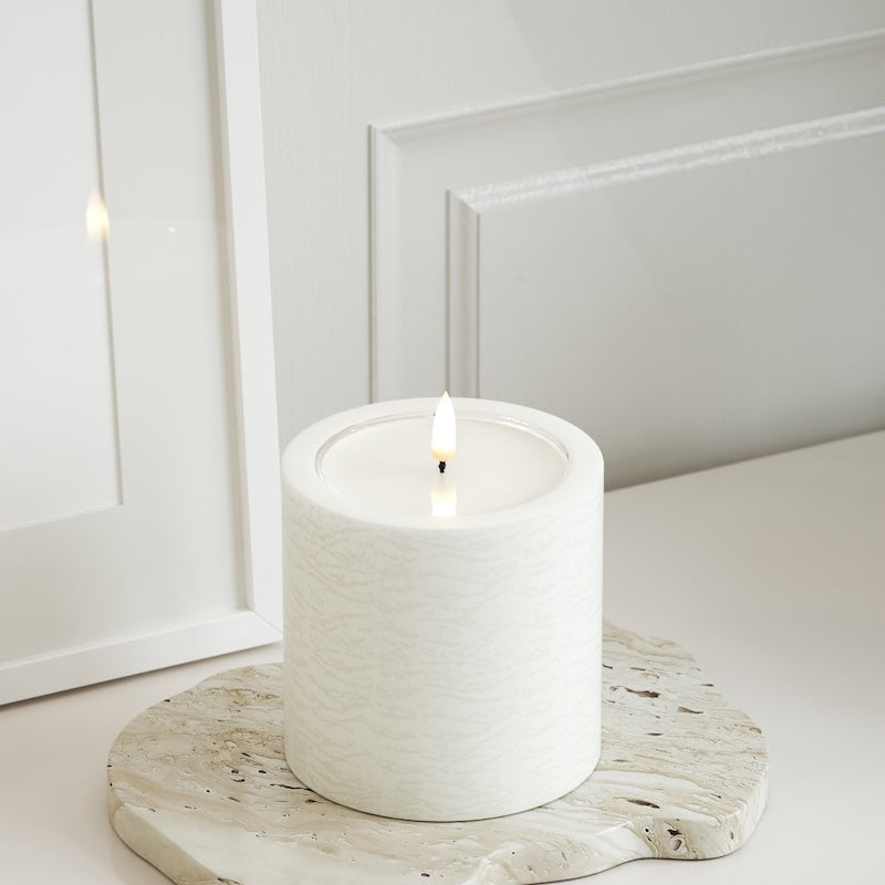 Unique Candles Unique Φωτιστικό μπλοκ LED D 10 x 10 cm Λευκό