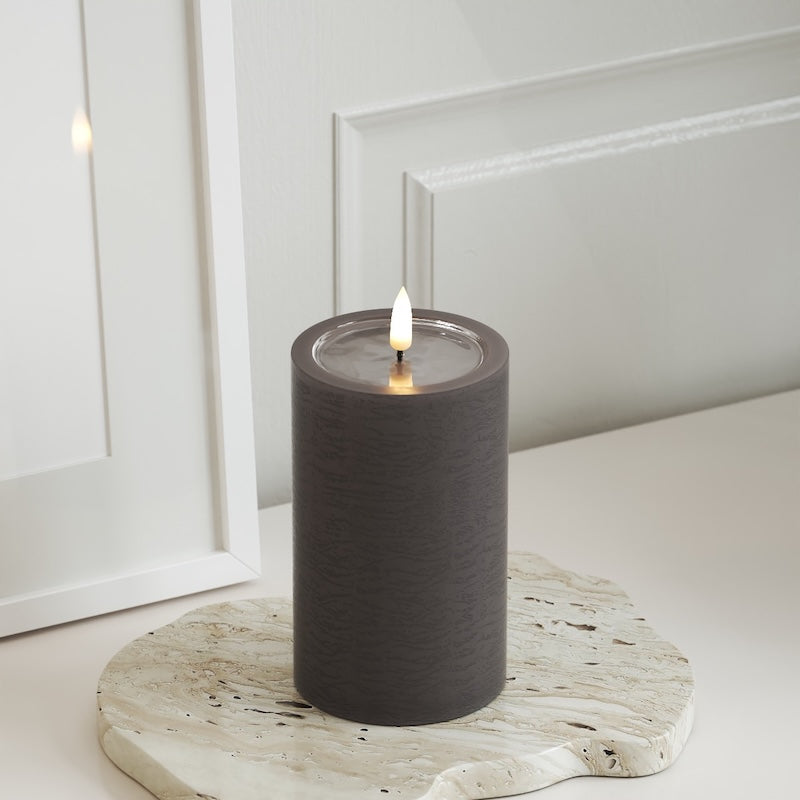 Unique Candles Unique Φωτιστικό μπλοκ LED D 7,5 x 12,5 cm Μόκα