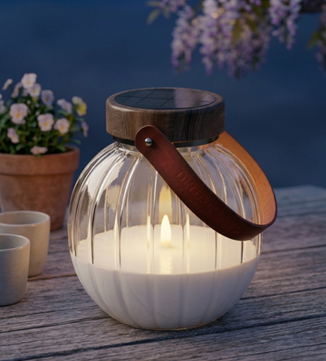 LED Glass Lantern 20cm